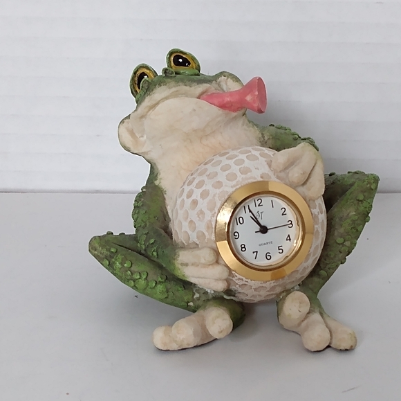Vintage Golf Time Frog With Clock - Picture 5 of 10
